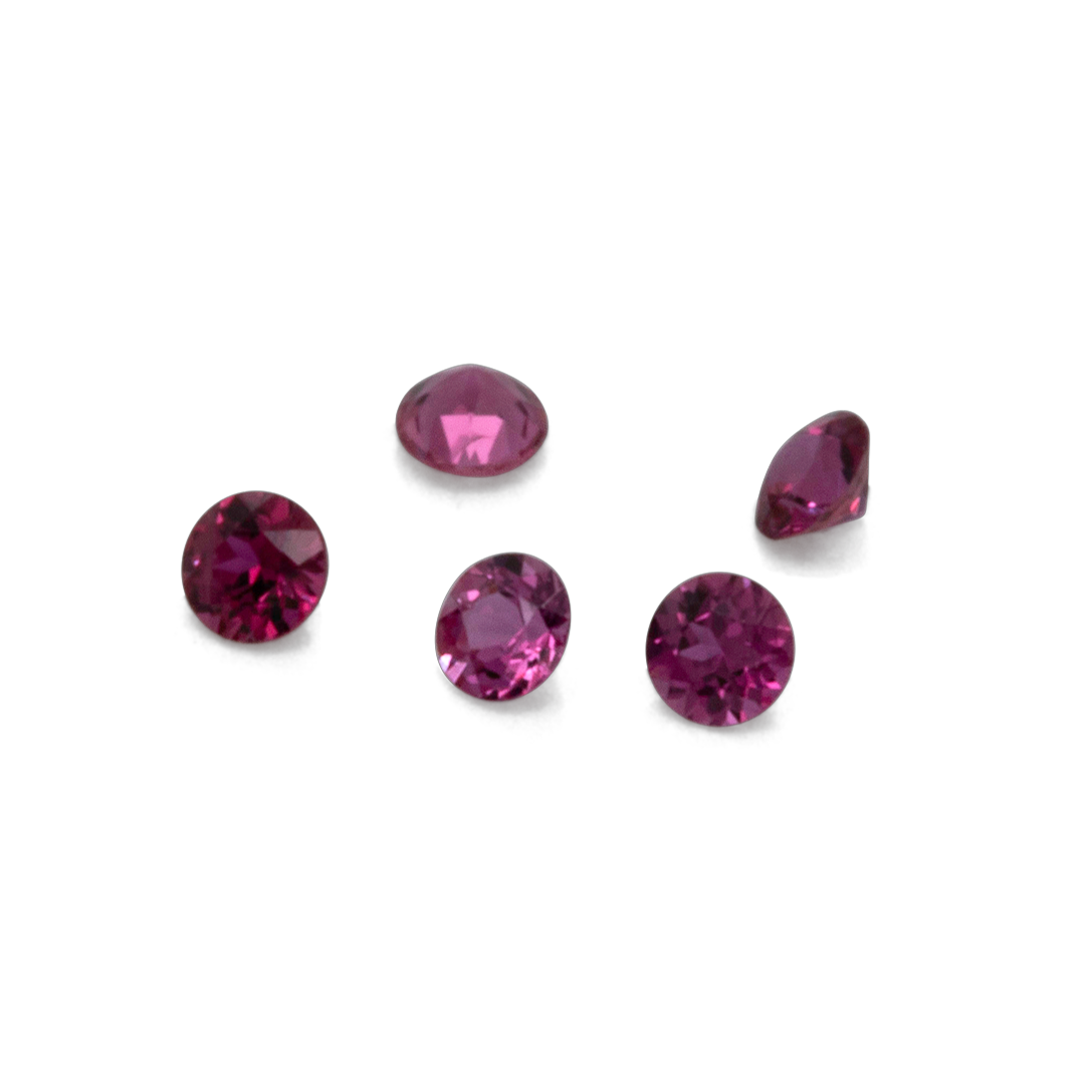 Sapphire - red/pink, round, 1x1 mm, approx. 0.005 cts, No. XSR11151