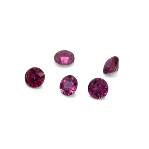 Sapphire - red/pink, round, 1x1 mm, approx. 0.005 cts, No. XSR11151
