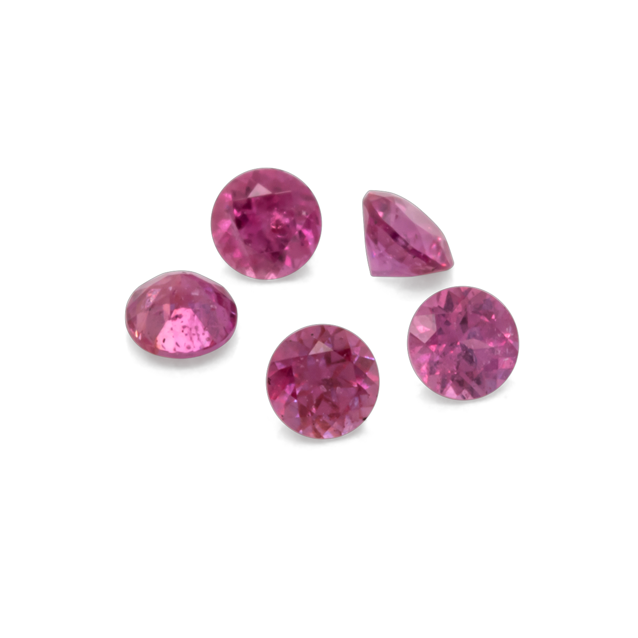 Saphir - rot/pink, rund, 2x2 mm, ca. 0,04 cts, Nr. XSR11159