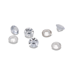 Sapphire - white, round, 1.5x1.5 mm, approx. 0.016 cts, No. XSR11103