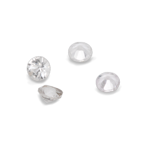 Sapphire - white, round, 1x1 mm, approx. 0.05 cts No. XSR11102
