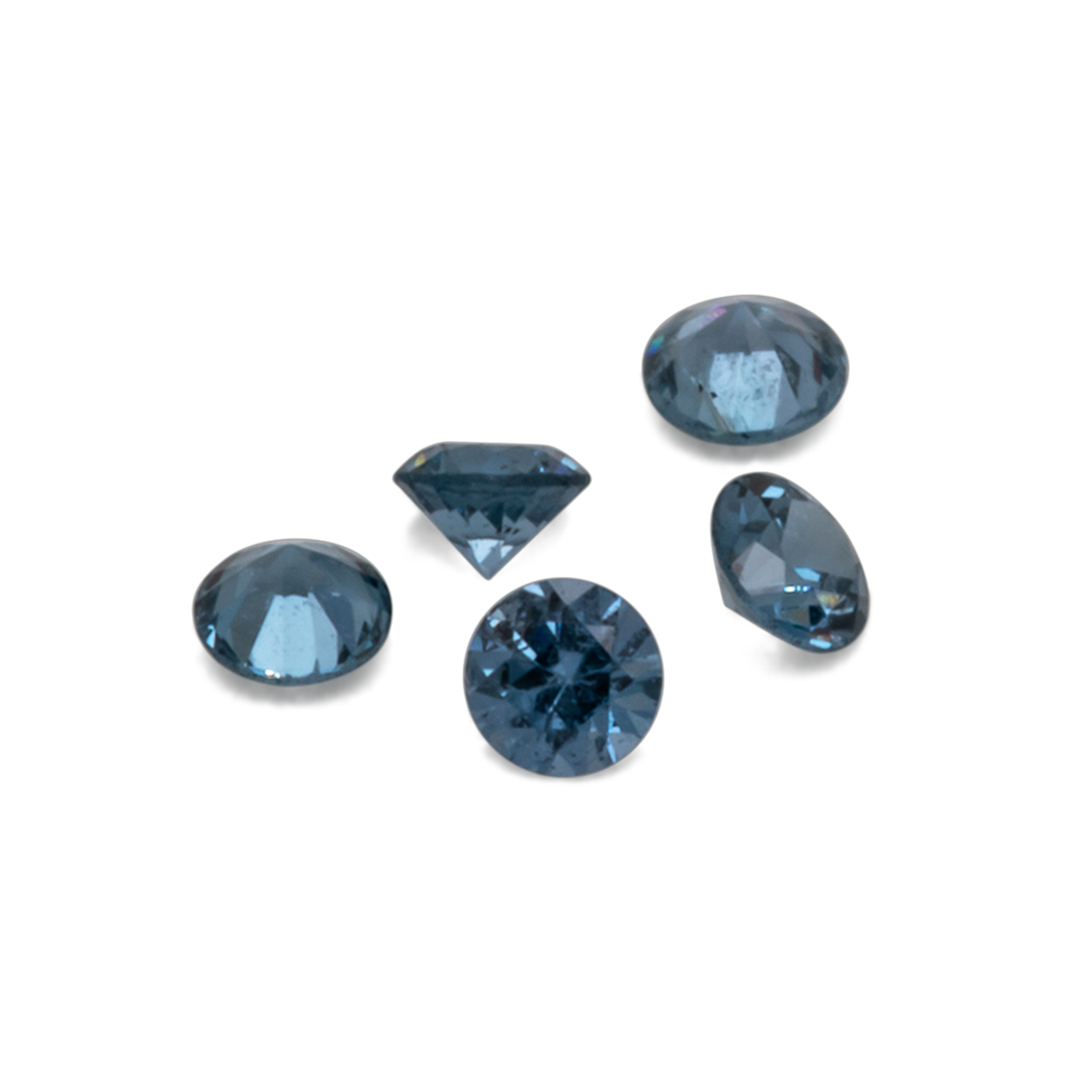 Spinell - blau, rund, 1,5x1,5 mm, 0,02-0,03 cts, Nr. SP90038