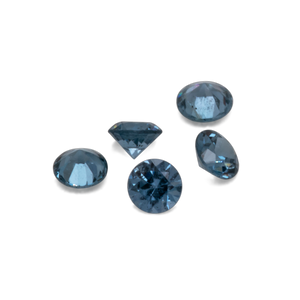 Spinell - blau, rund, 1,5x1,5 mm, 0,02-0,03 cts, Nr. SP90038