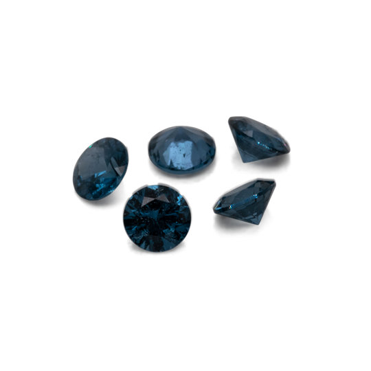 Spinell - blau, rund, 2,6x2,6 mm, 0,082-0,089 cts, Nr. SP90040