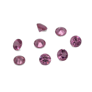 Spinel - pink, round, 2x2 mm, approx. 0.03 cts, No. SP90001
