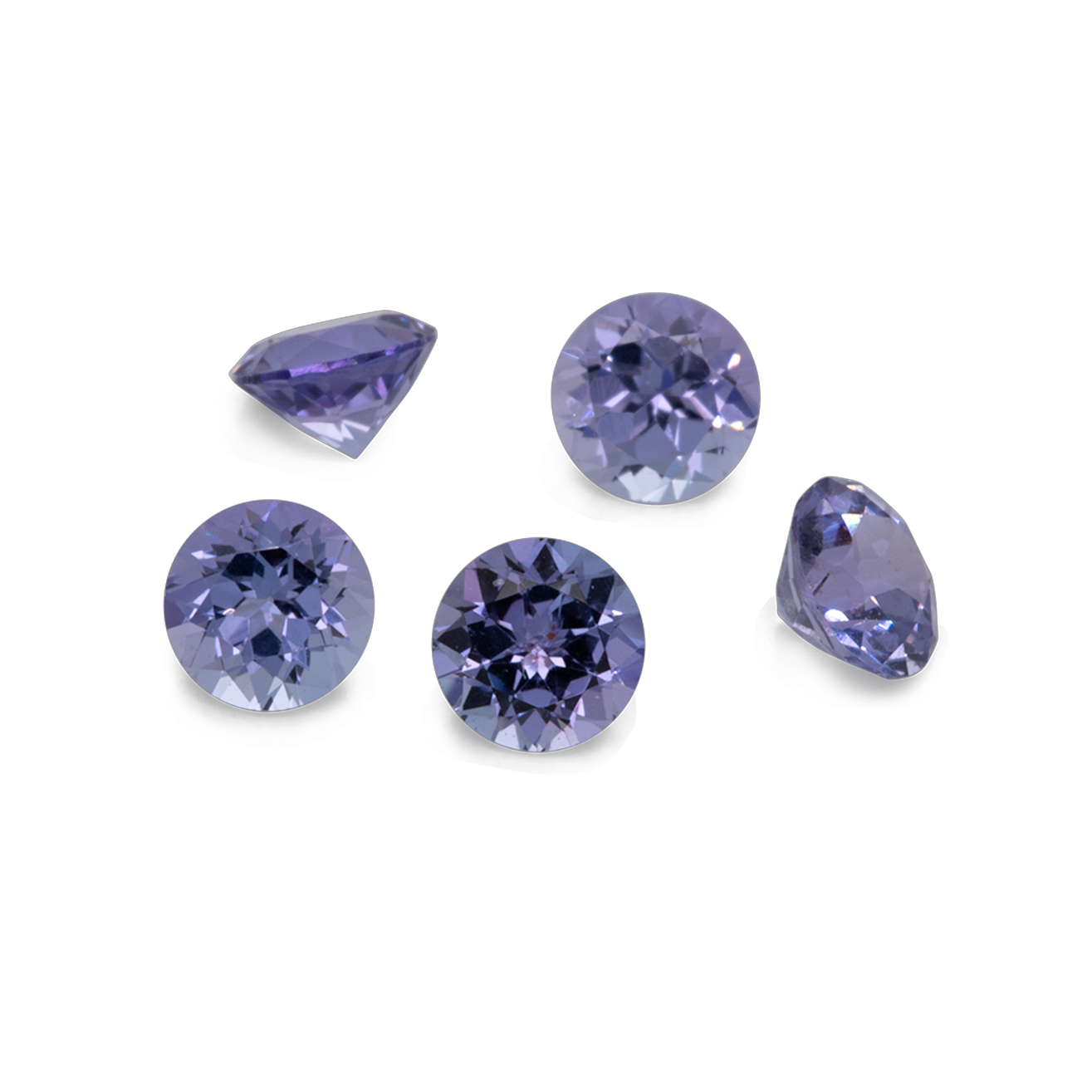Tanzanite - AA, round, 3x3 mm, 0.09-0.15 cts, No. TZ36002
