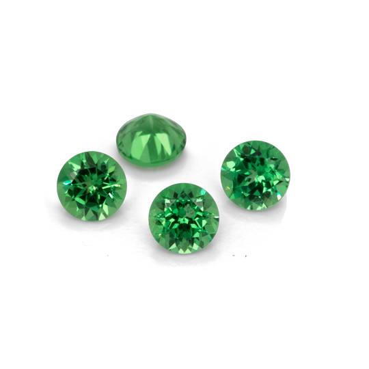Tsavorit - grün, rund, 3x3 mm, 0.11-0.14 cts, Nr. TS33004