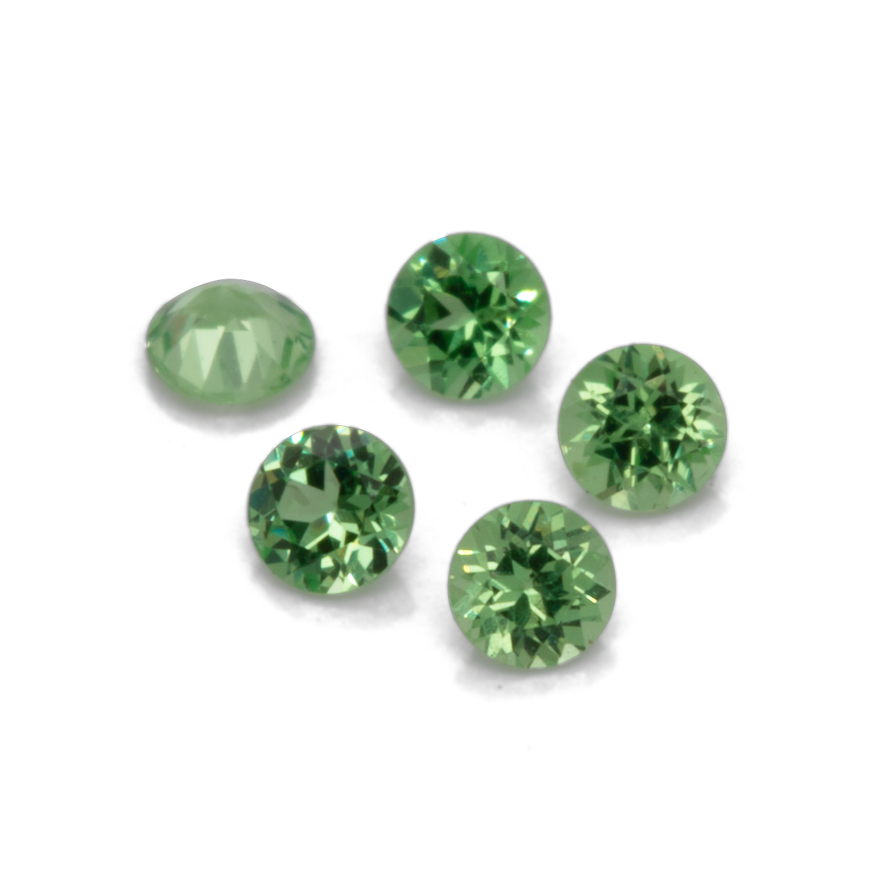 Tsavorit - grün, rund, 1,8x1,8 mm, 0,023-0,034 cts, Nr. TS27001