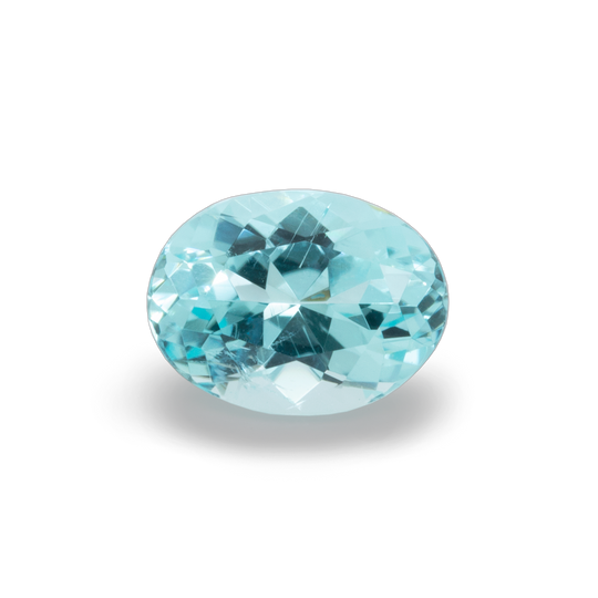 Paraiba Turmalin - blau, oval, 7.25x5.4 mm, 0.97 cts, Nr. PT10001