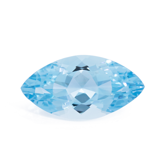 Aquamarin - AA, navette, 21x11 mm, 8.16 cts, Nr. A99072