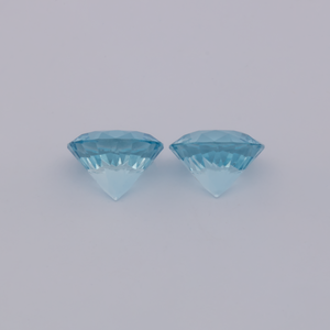 Aquamarin AA Paar - blau, rund, 7x7 mm, 2.27 cts, Nr. A99082