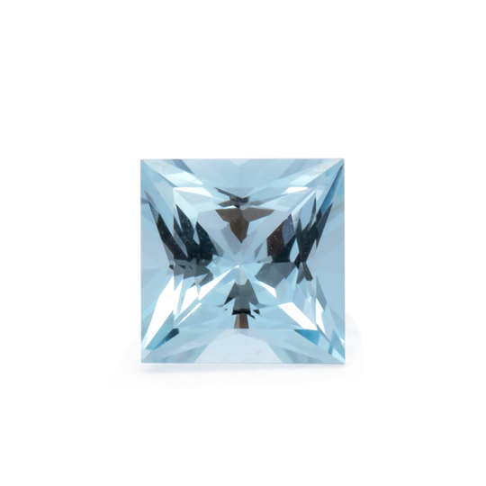 Aquamarin A - blau, rechteck, 5x5 mm, 0.53 cts, Nr. A99088