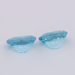 Aquamarin Paar - blau, oval, 11.2x9.1 mm, 6.78 cts, Nr. A99093