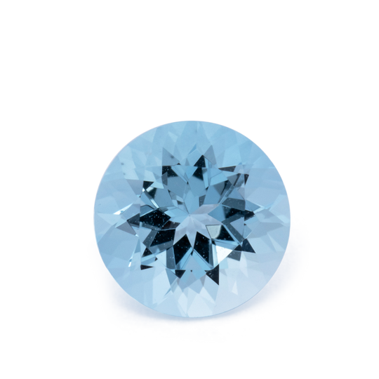 Aquamarin AA - blau, rund, 6x6 mm, 0.74 cts, Nr. A99102