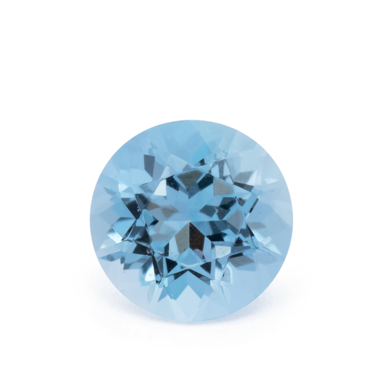 Aquamarin AA - blau, rund, 5x5 mm, 0.39 cts, Nr. A99103