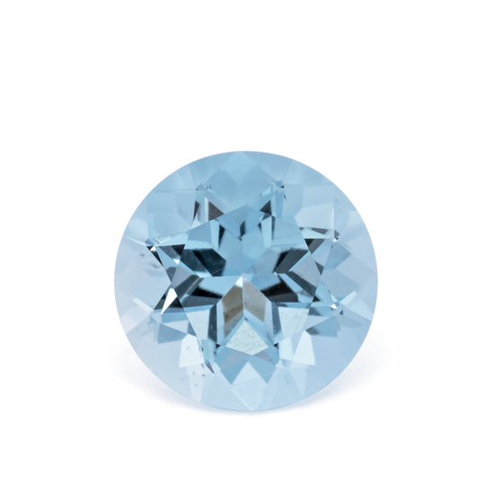 Aquamarin AA - blau, rund, 6x6 mm, 0.68 cts, Nr. A99105
