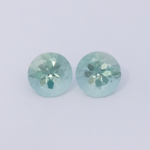 Beryll Paar - grün, rund, 4.4x4.4 mm, 0.57 cts, Nr. BY90052