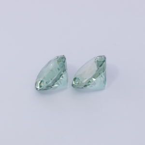 Beryll Paar - grün, rund, 4.4x4.4 mm, 0.57 cts, Nr. BY90052