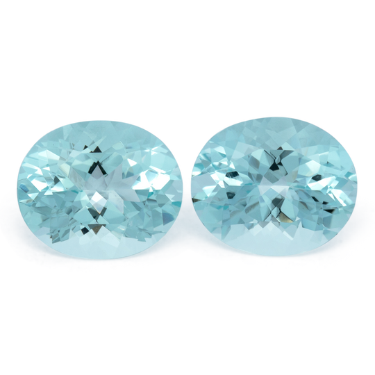 Beryll Paar - blau, oval, 12x10 mm, 8.26 cts, Nr. BY90096