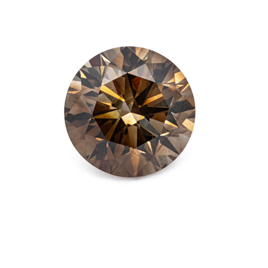 Diamant - champagner, rund, 5.1x5.1 mm, 0.5 cts, Nr. D11118