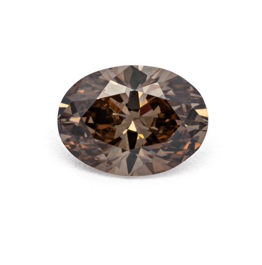 Diamant - champagner, oval, 5.3x3.9 mm, 0.30 cts, Nr. D11120