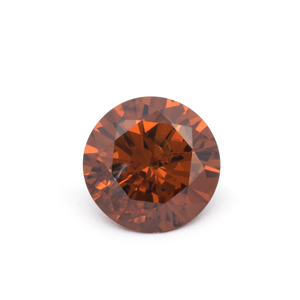 Diamant - braun & orange, rund, 6.4x6.4 mm, 0.87 cts, Nr. DT1011