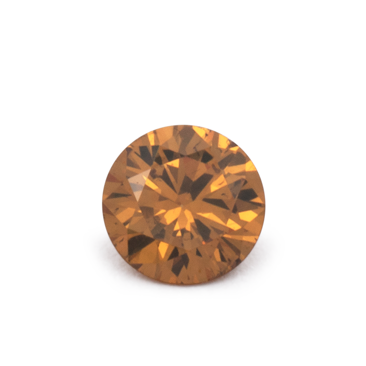 Diamant - braun & orange, rund, 3.6x3.6 mm, 0.18 cts, Nr. DT1025