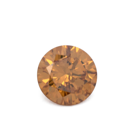 Diamant - braun & orange, rund, 3.6x3.6 mm, 0.17 cts, Nr. DT1026