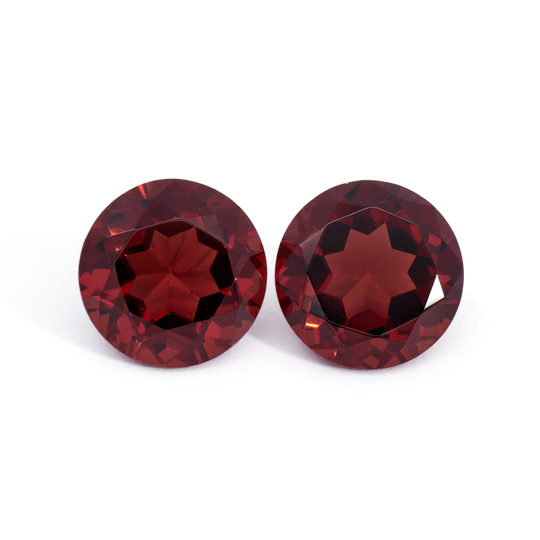 Garnet Pair - red, round, 6x6 mm, 1.95 - 2.14 cts, No. GR32005