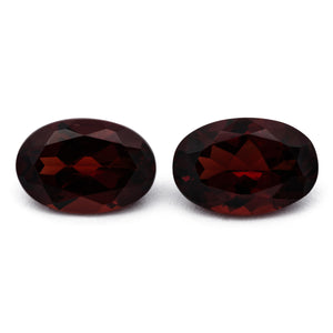 Granat Paar - rot, oval, 6x4 mm, 1.05 - 1.09 cts, Nr. GR32008