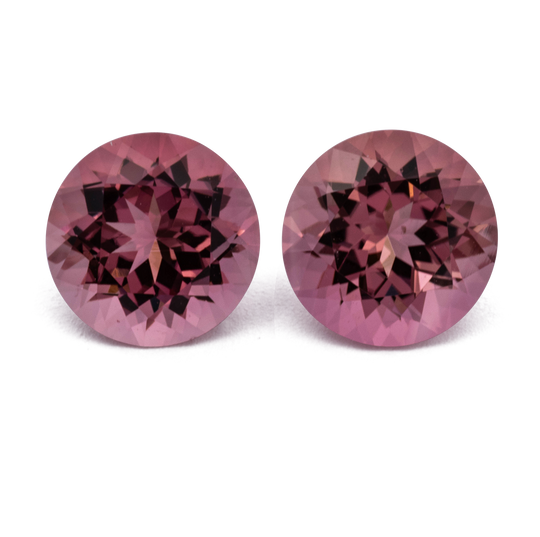 Turmalin Paar - pink, rund, 6x6 mm, 1.65 cts, Nr. TR991184