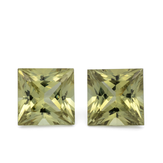 Mali Granat Paar - gelb, rechteck, 5x5 mm, 1.52 cts, Nr. MI10025