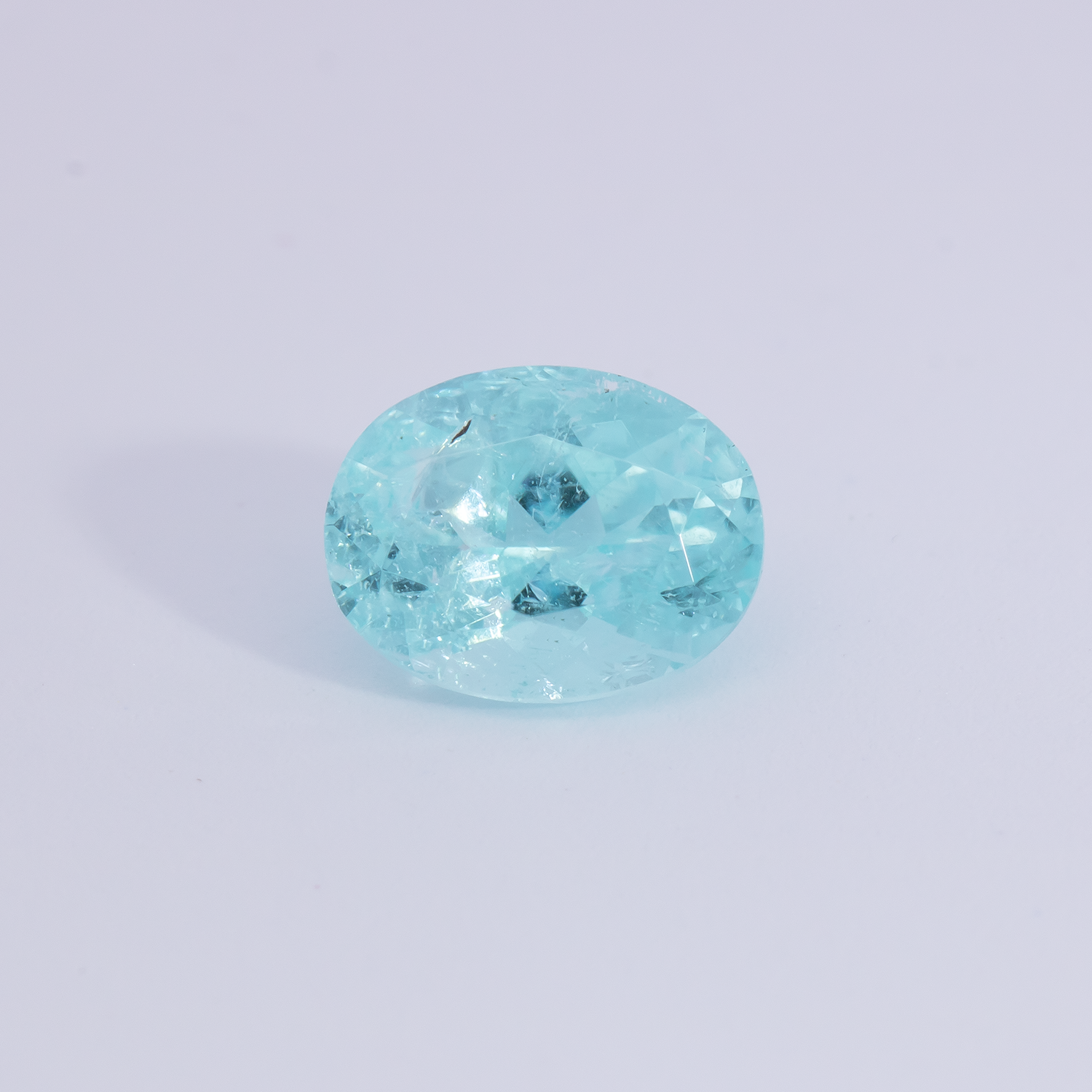 Paraiba Turmalin - blau, oval, 6x4.6 mm, 0.59 cts, Nr. PT90018