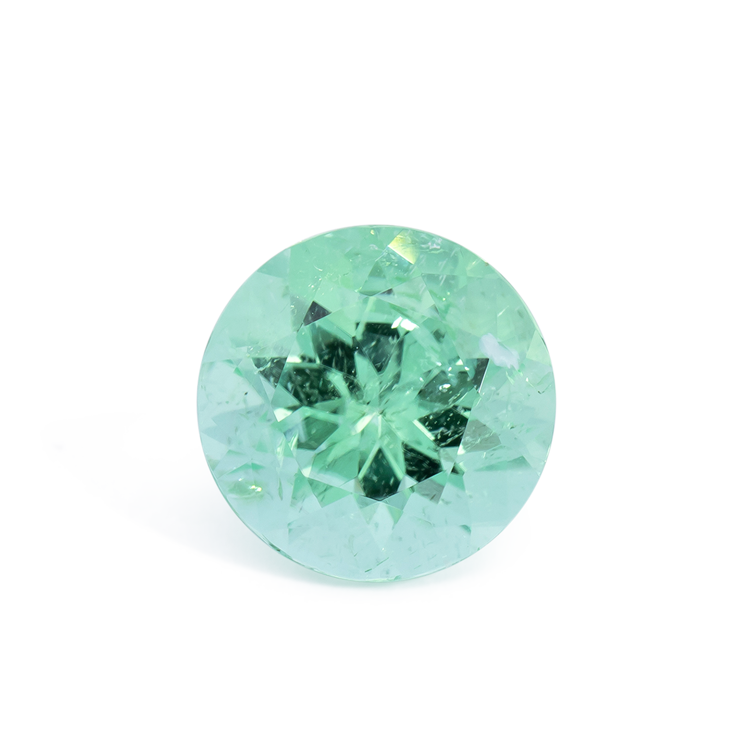 Paraiba Tourmaline - green, round, 8.8x8.8 mm, 2.48 cts, No. PT90019