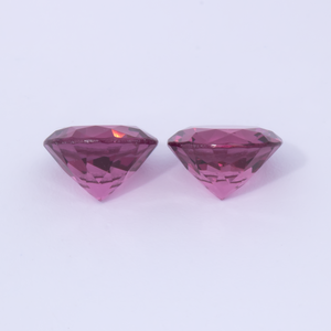 Rhodolith Paar - rot, rund, 5x5 mm, 1.21 cts, Nr. RD25004