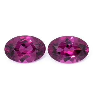 Rhodolith Paar - rot, oval, 6x4 mm, 1.04 cts, Nr. RD25005