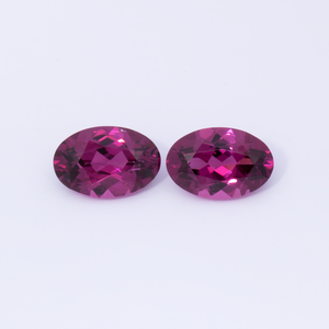 Rhodolith Paar - rot, oval, 6x4 mm, 1.04 cts, Nr. RD25005