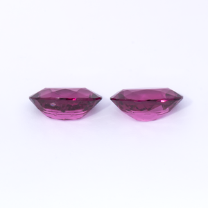 Rhodolith Paar - rot, oval, 6x4 mm, 1.04 cts, Nr. RD25005
