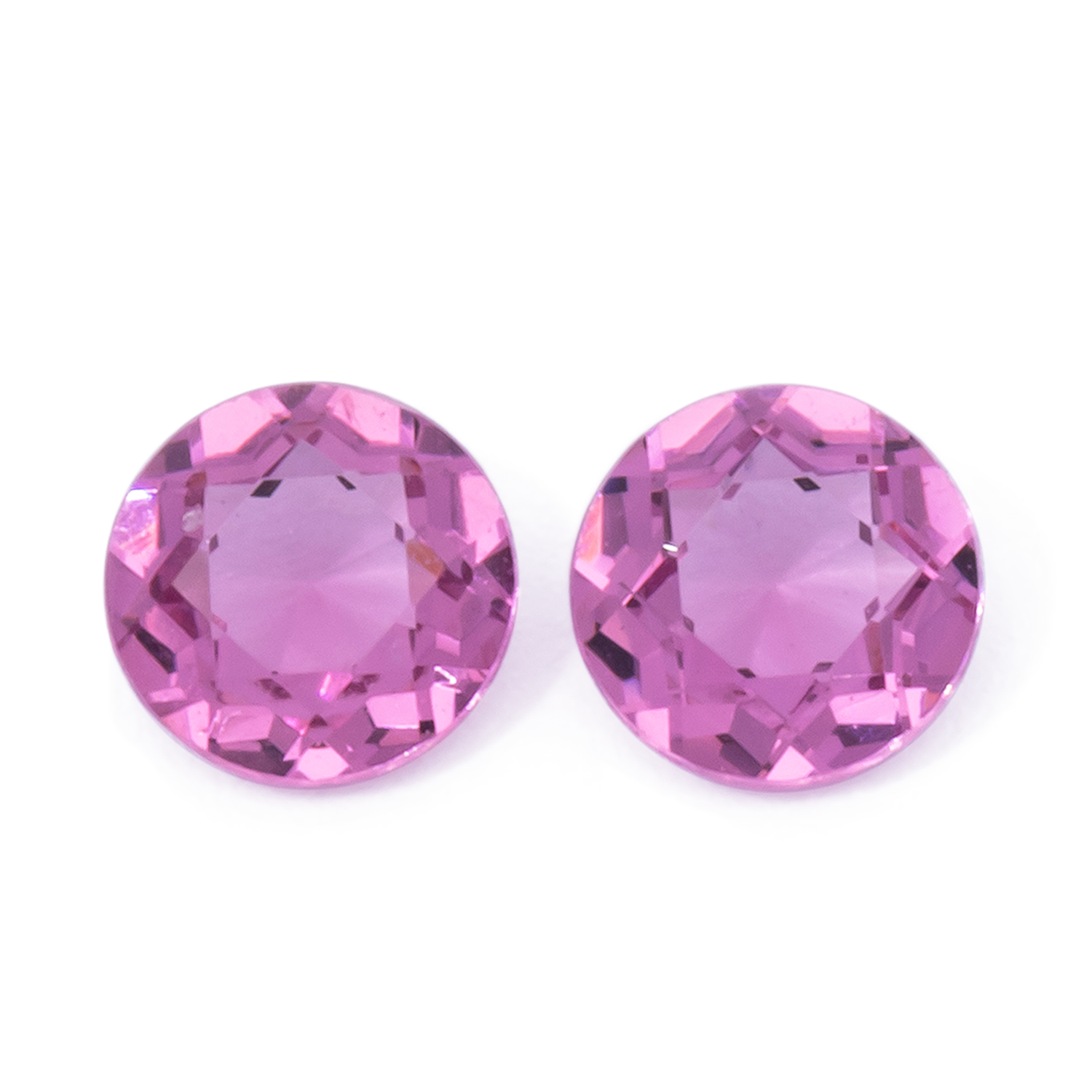 Rhodolith Paar - rot, rund, 4x4 mm, 0.53 cts, Nr. RD25007