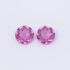 Rhodolith Paar - rot, rund, 4x4 mm, 0.53 cts, Nr. RD25007