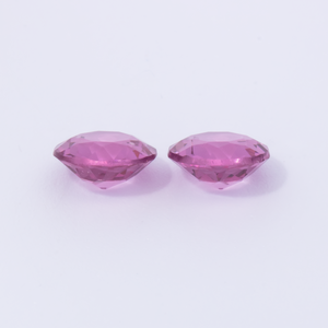 Rhodolith Paar - rot, rund, 4x4 mm, 0.53 cts, Nr. RD25007