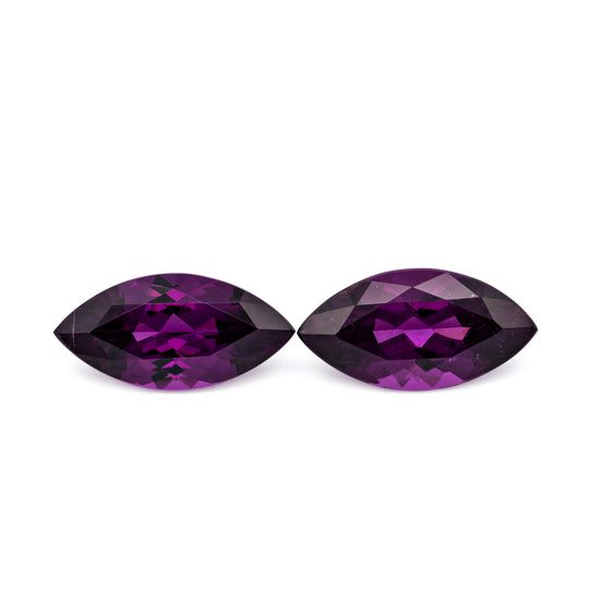 Royal Purple Garnet Paar - lila, navette, 14x7 mm, 6.50 cts, Nr. RP95008