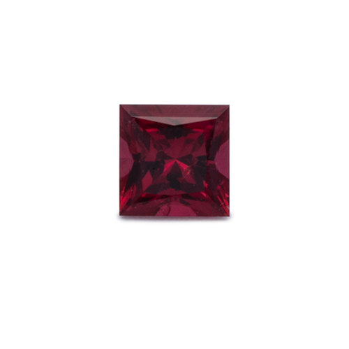 Rubin - rot, rechteck, 2.5x2.5 mm, 0.09 cts, Nr. RY10037