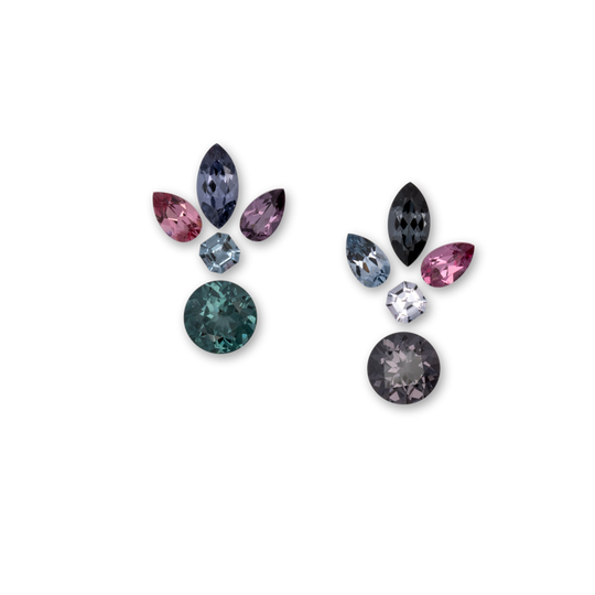 Spinell im Set - bunt, divers, 6.0x6.0 mm, 3.96 cts, Nr. SET99092