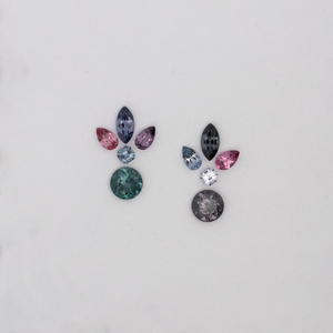 Spinell im Set - bunt, divers, 6.0x6.0 mm, 3.96 cts, Nr. SET99092