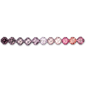 Spinell im Set - rosa & lila, asscher, 4.0x4.0 mm, 3.90 cts, Nr. SET99102
