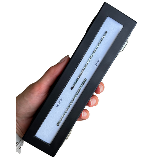 Spinell im Set - grau, baguette, 4x3 mm, 4.65 cts, Nr. SET99107