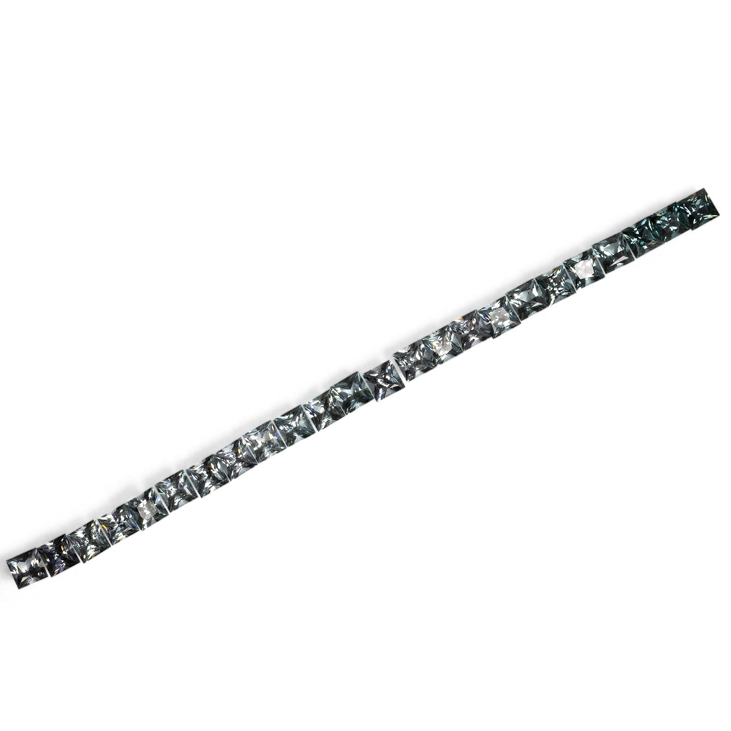 Spinell im Set - grau, rechteck, 3x3 mm, 3.46 cts, Nr. SET99106