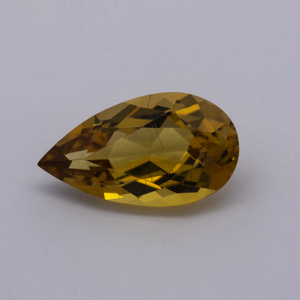 Turmalin - gelb, birnform, 10.9x6.1 mm, 1.61 cts, Nr. TR101333