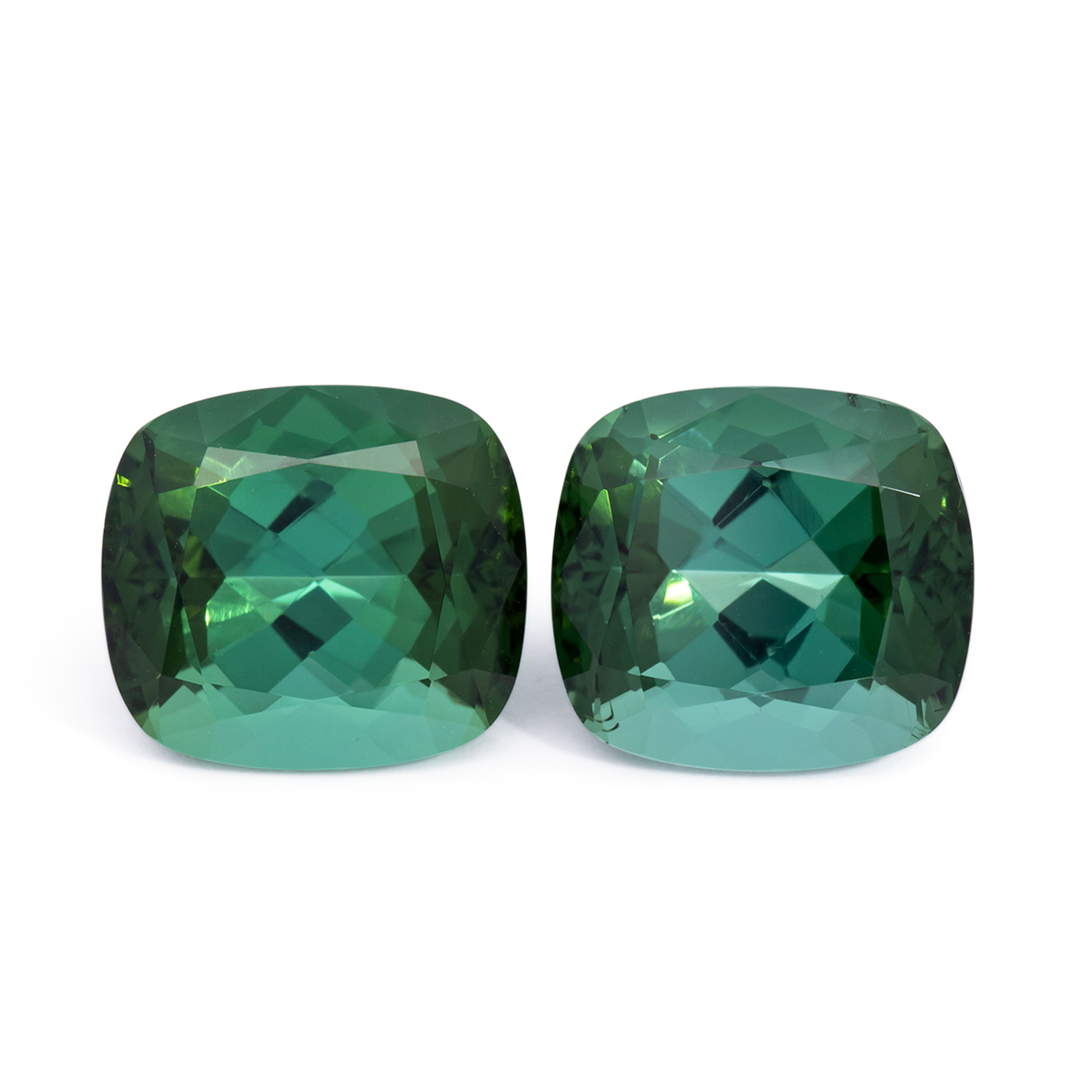Tourmaline Pair - green, antik, 10x9 mm, 8.13 cts, No. TR991071